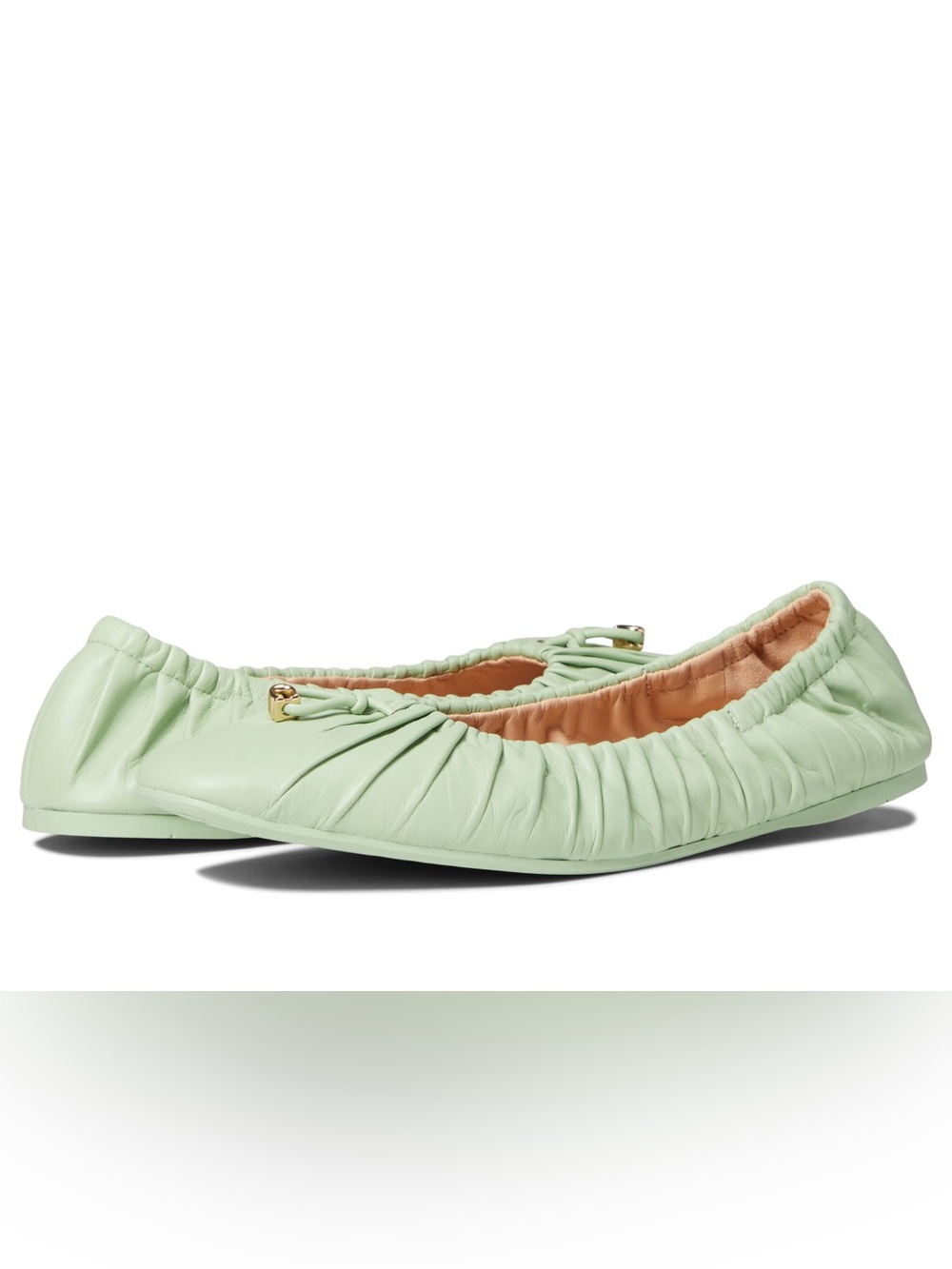Coach Eleanor Ballet Flat Women’s Mint Green Ruched Ballet Flats Size 6